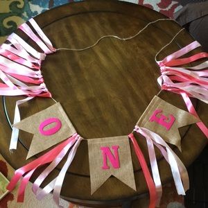 1st birthday high chair banner
